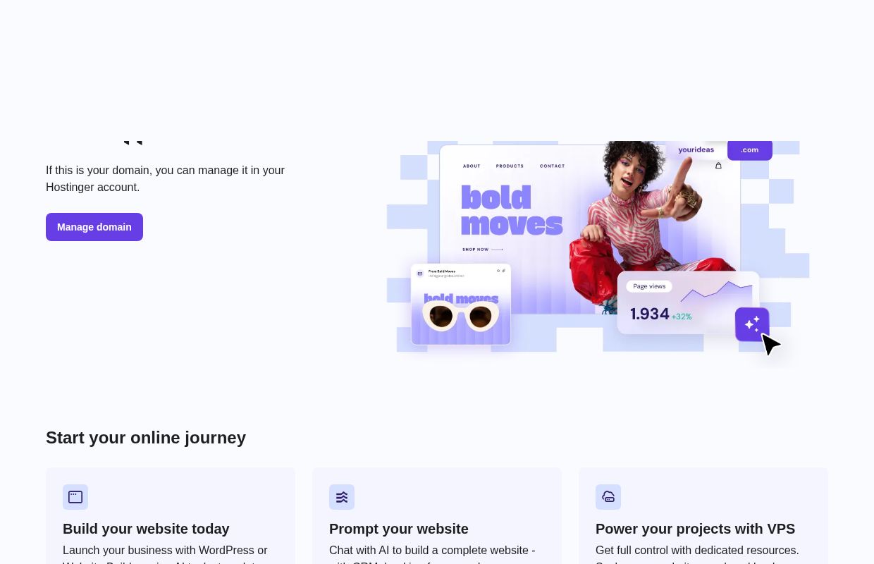 Parked Domain name on Hostinger DNS system