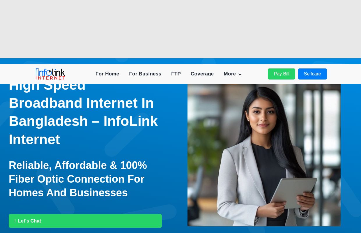 InfoLink Internet — Fast Broadband in Dhaka | FTTH, 24/7 Support