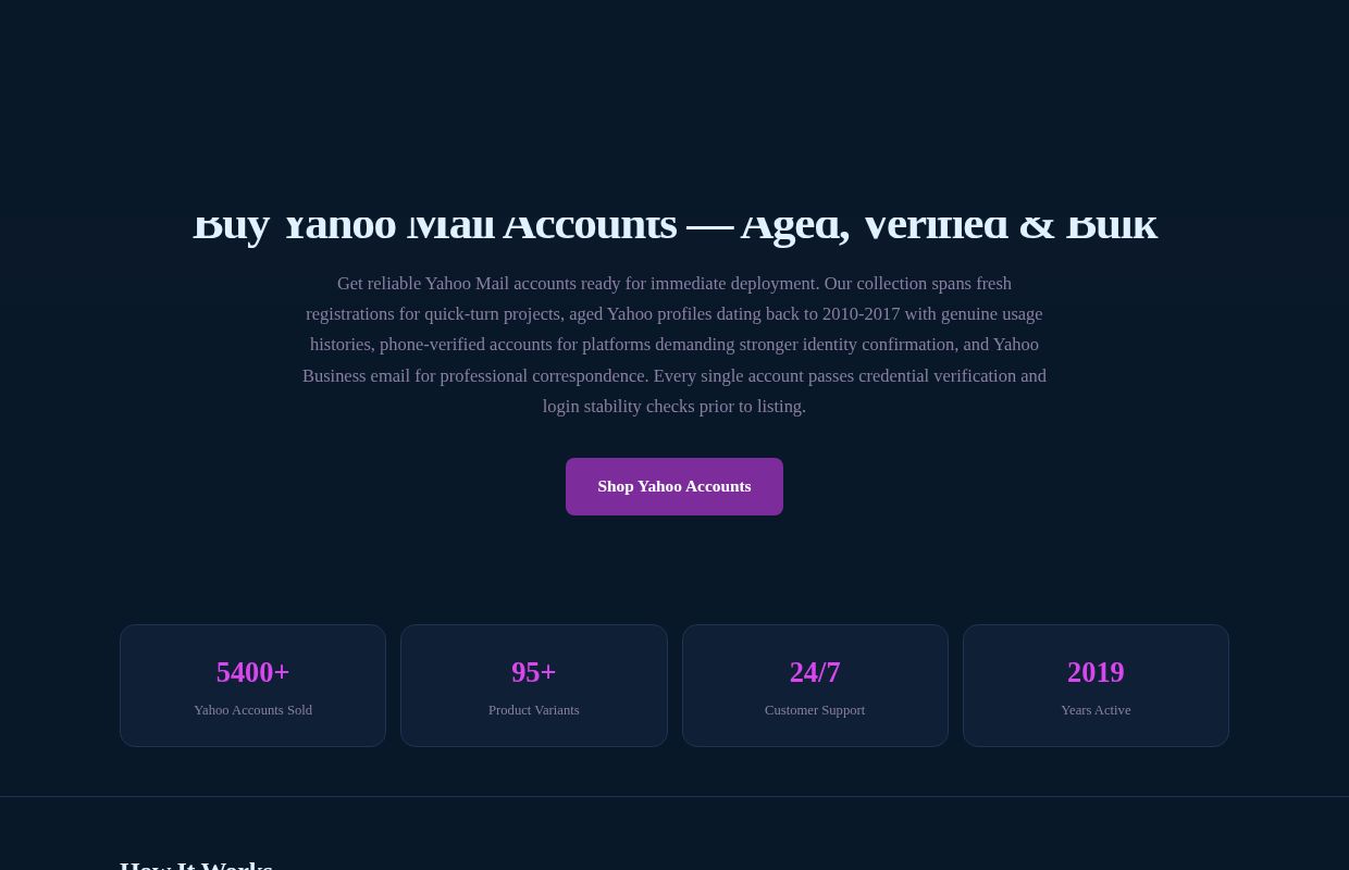 Buy Yahoo Mail Accounts — Aged, Verified & Bulk