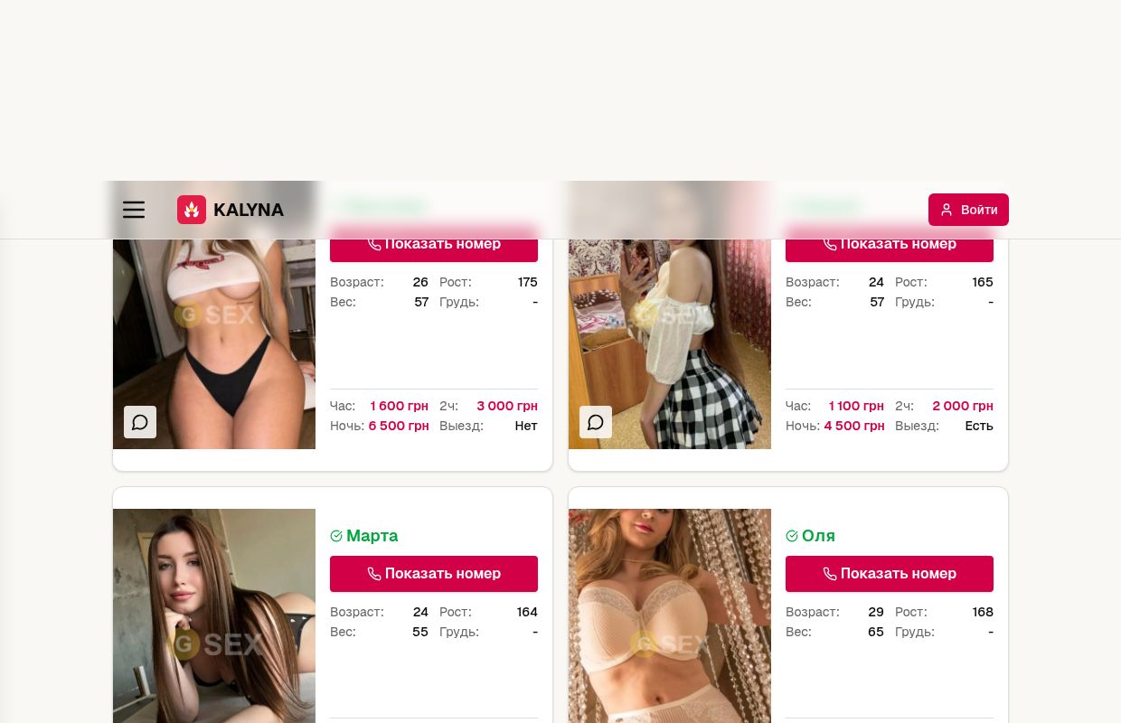 Проститутки Кременчуга - индивидуалки, интим услуги