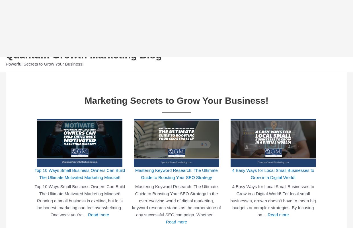 Quantum Growth Marketing Blog – Powerful Secrets to Grow Your Business!