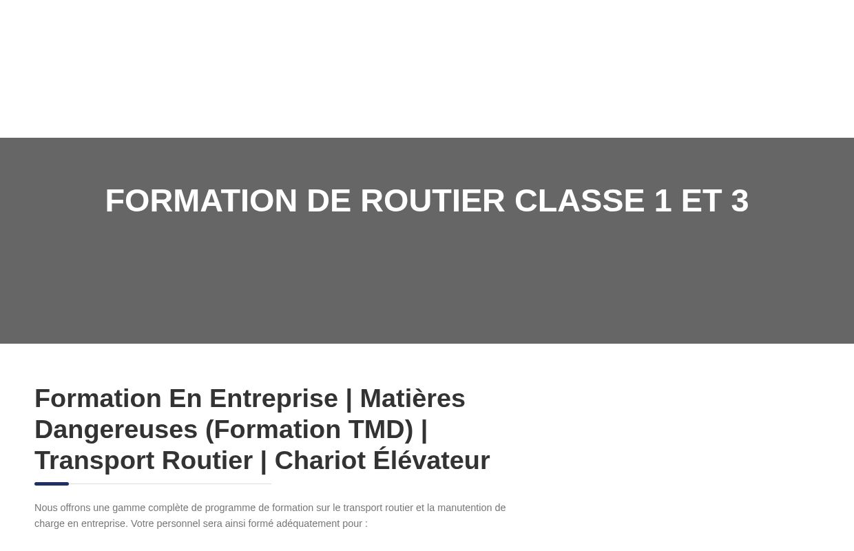 Formation sur le transport routier | Formation Matières Dangereuses