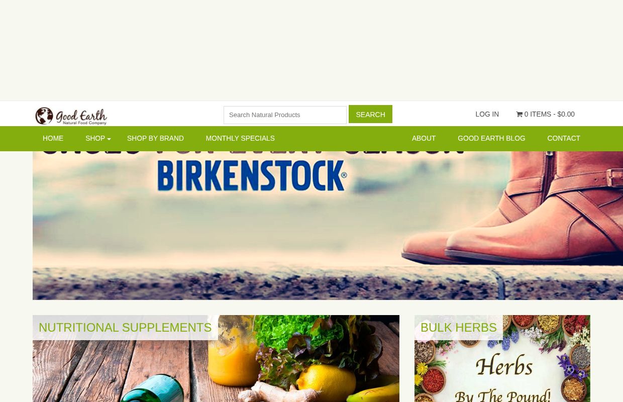 Good Earth | Natural Foods, Birkenstocks, Vitamins, Supplements and Herbs