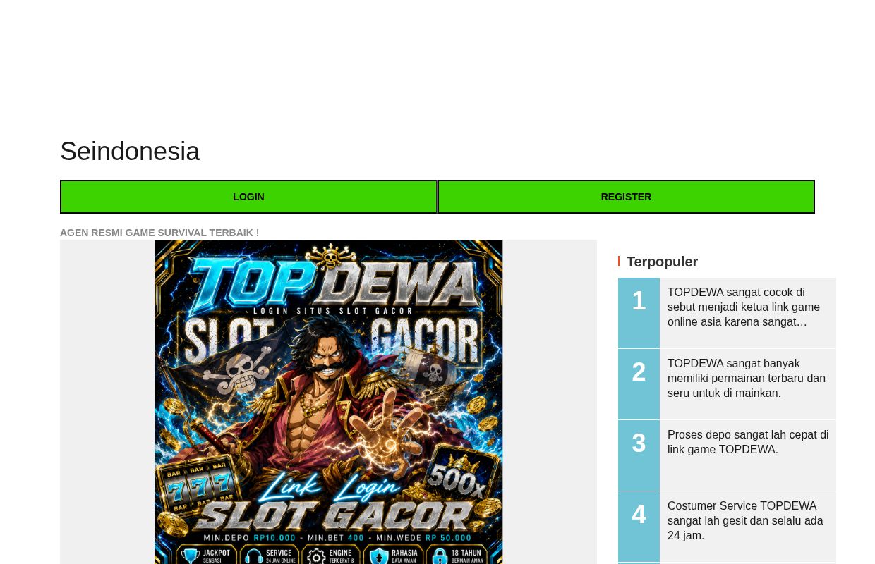 TOPDEWA: Login Dan Daftar Menjadi Lebih Praktis Melalui Resmi Seindonesia