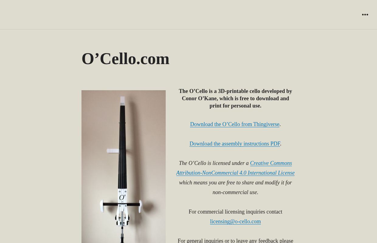 O'Cello – The 3D-Printable Cello