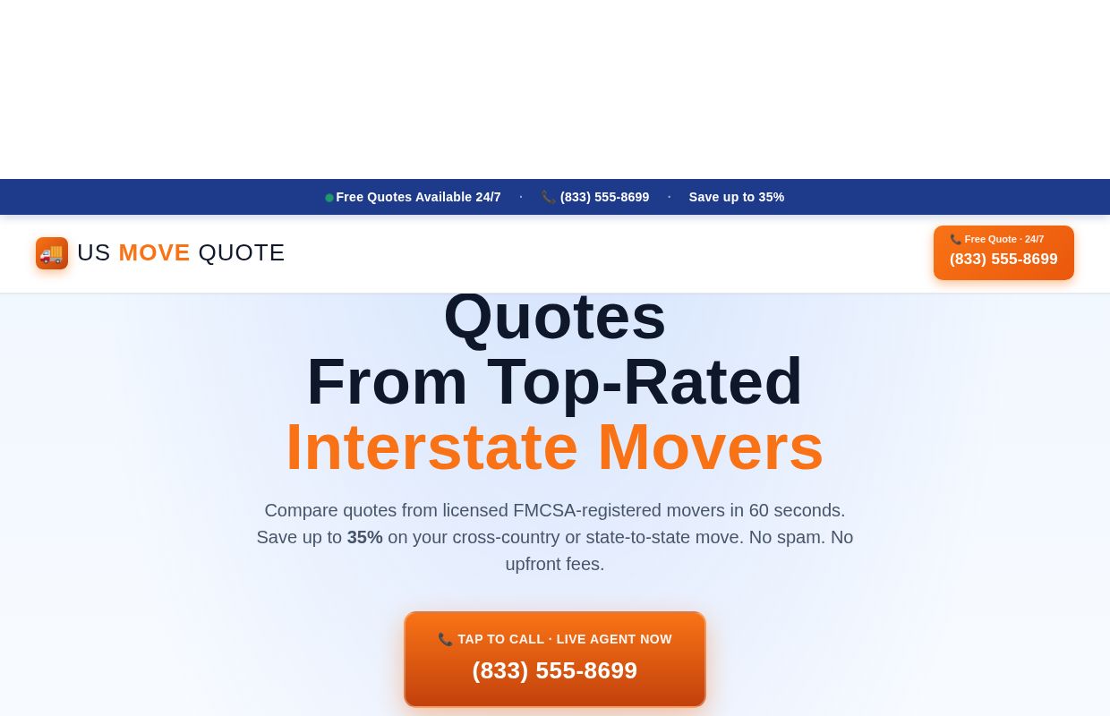 Long Distance Moving Quotes — Compare Top Interstate Movers (2026)