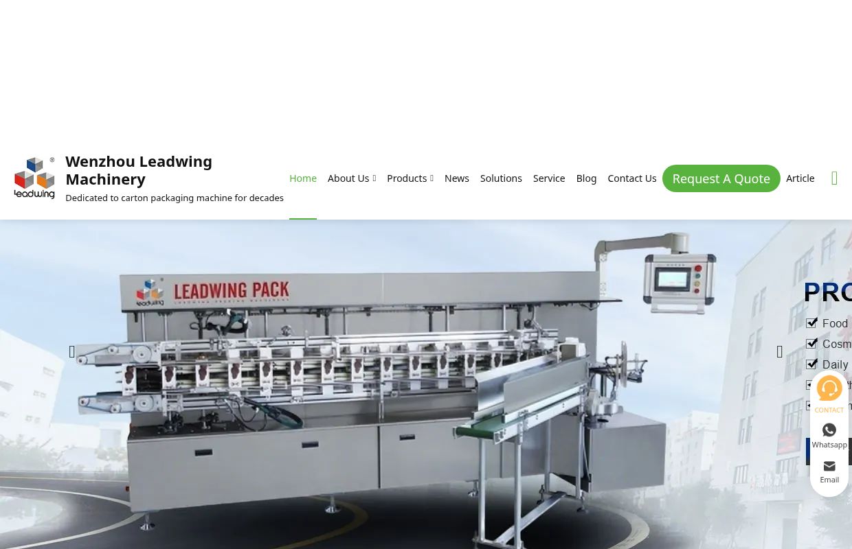 China Cartoning Machine Manufacturers, Box Opening and Sealing Machine Suppliers, Carton Sealing Machine Factory - Wenzhou Leadwing Machingry Co., Ltd.