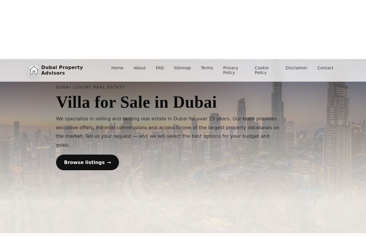 Villa for Sale in Dubai | Spacious Family Homes