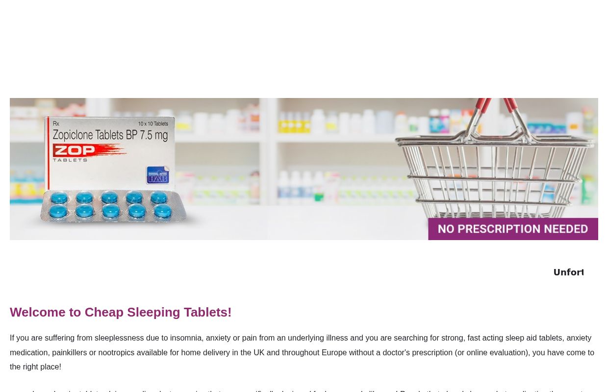 Cheap Sleeping Tablets - Buy Sleeping Tablets In The UK - Best Sleeping Tablets UK