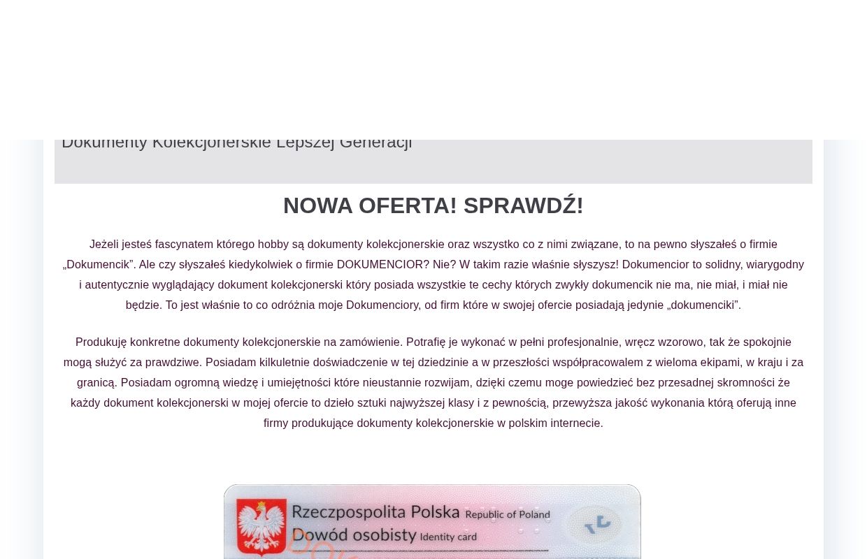 Dokumenty Kolekcjonerskie | Dwa Dokumenty w Cenie Jednego!
