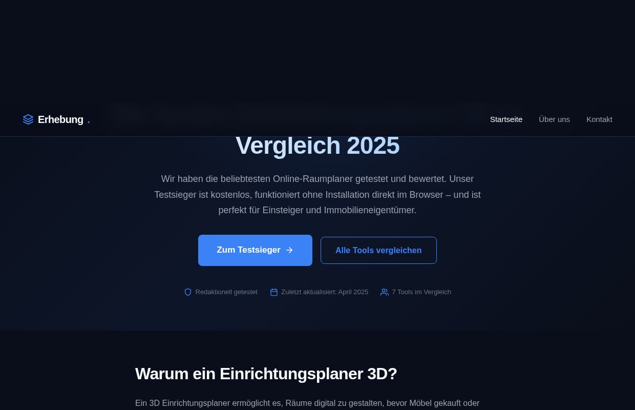 Einrichtungsplaner 3D Vergleich 2025 – Die besten Tools im Test