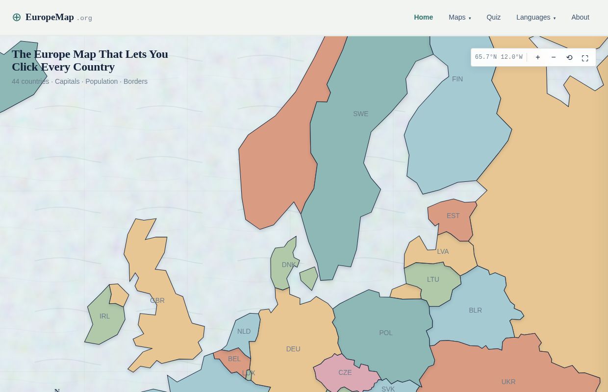 Interactive Europe Map