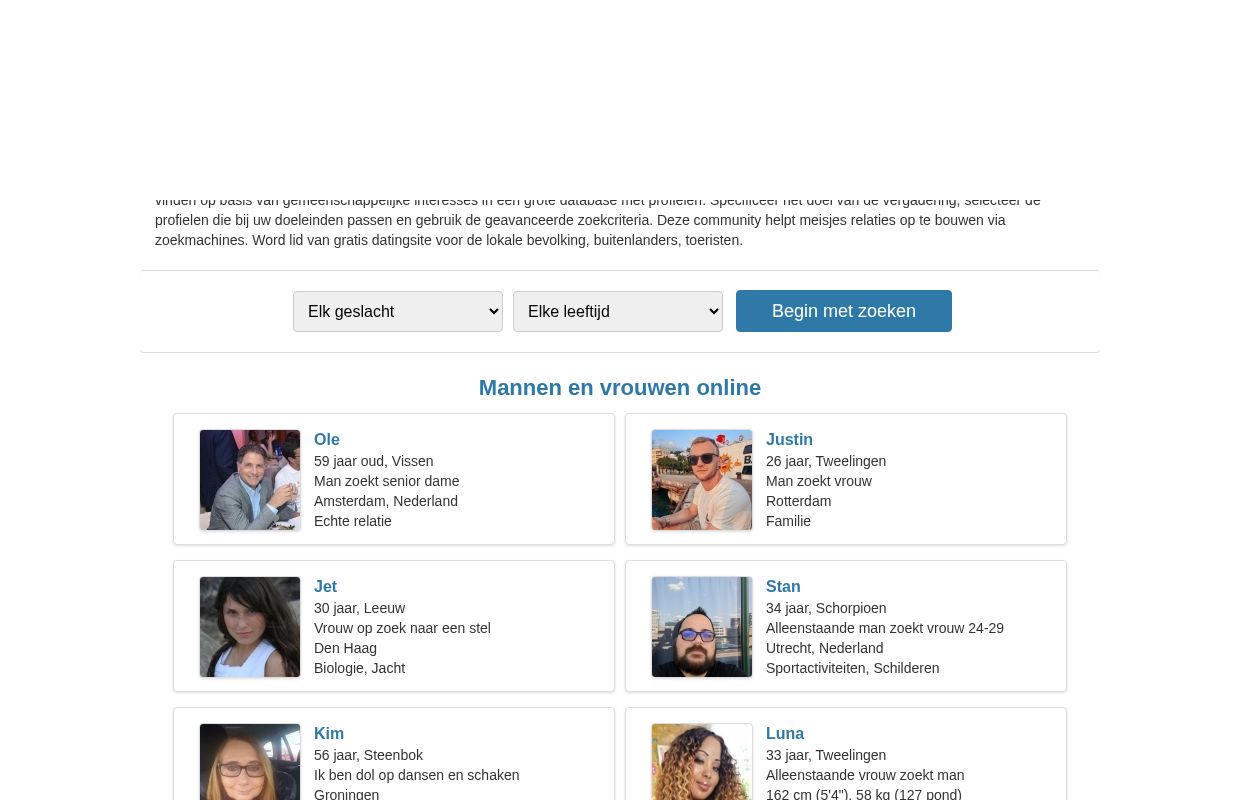 Gratis datingsite | Nederland
