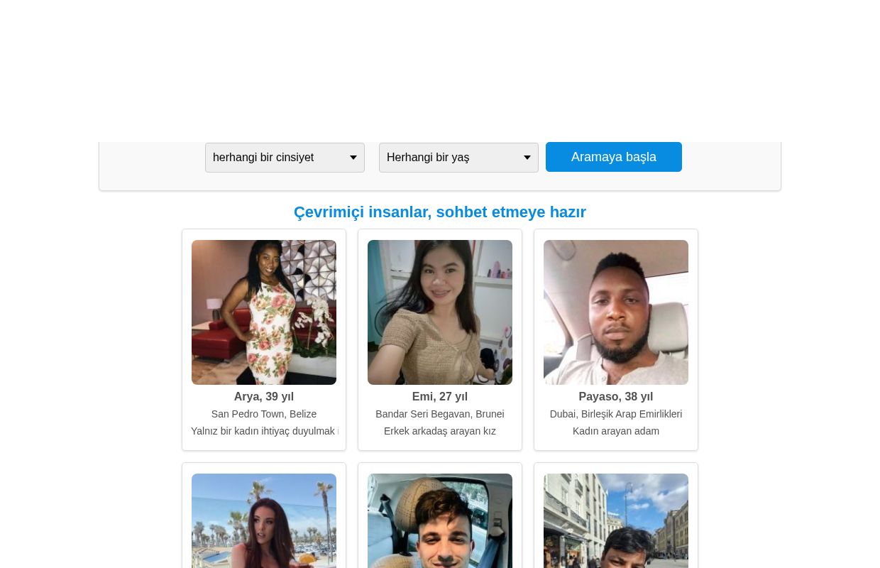 Dünya çapında ücretsiz çevrimiçi flört