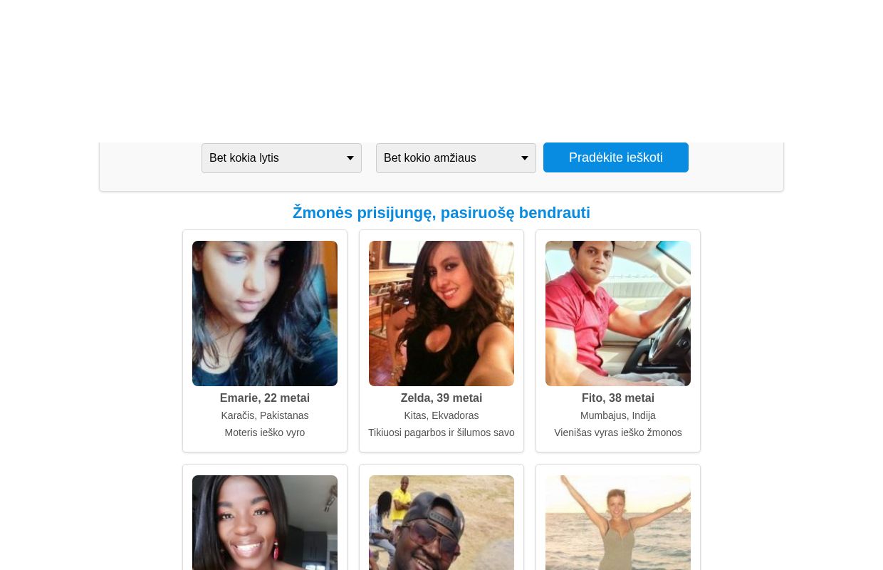 Nemokamos internetinės pažintys visame pasaulyje
