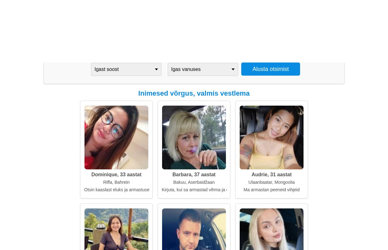 Tasuta online-tutvumine kogu maailmas