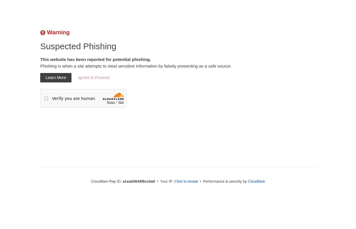 Suspected Phishing | Cloudflare