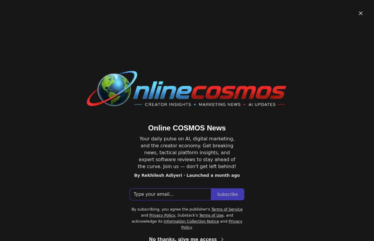Online COSMOS News | Substack