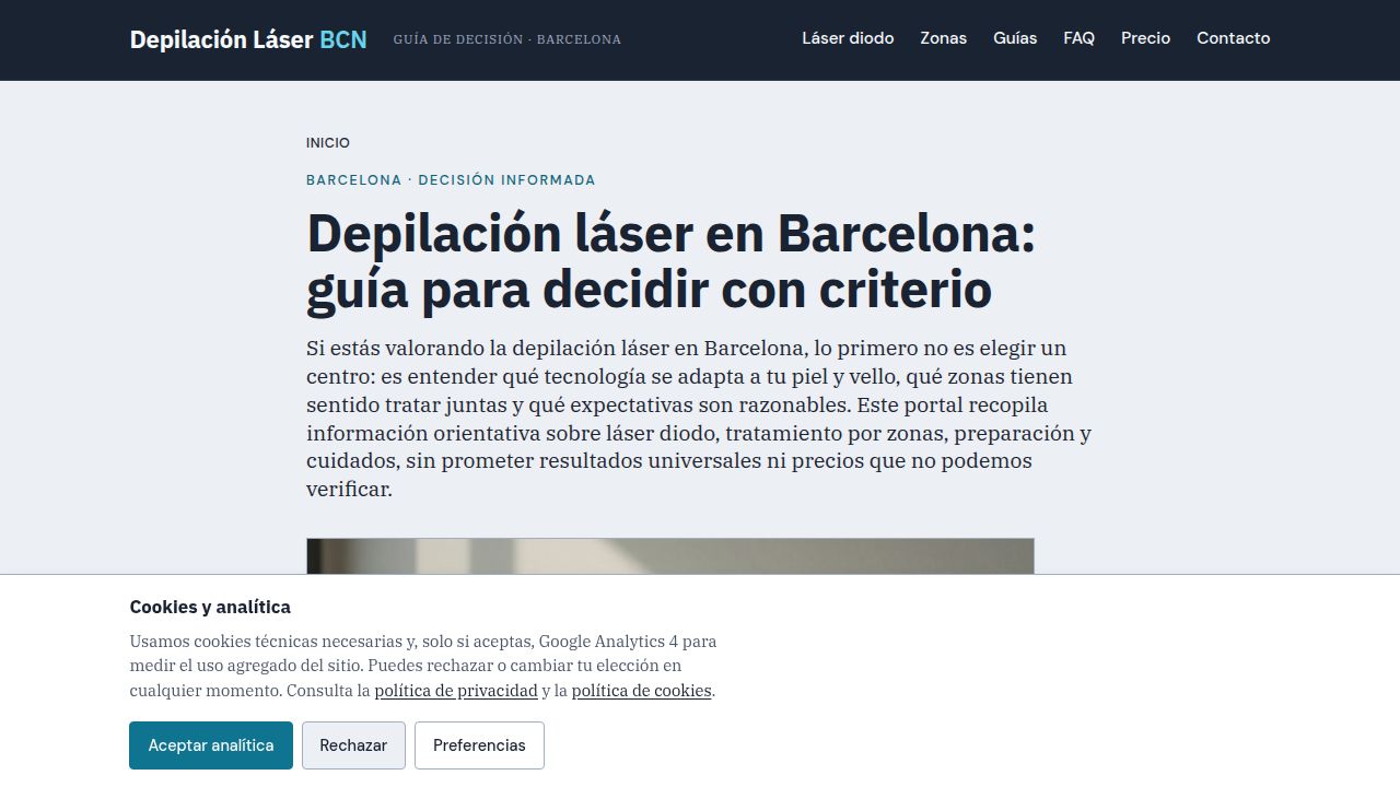 Depilación láser en Barcelona: diodo y zonas | BCN