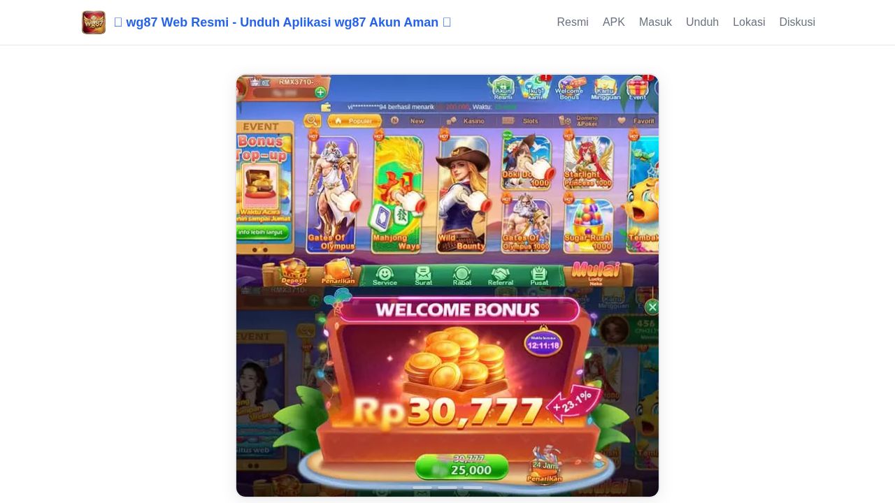 ✅ wg87 Web Resmi – Unduh Aplikasi wg87 Akun Aman 🔥