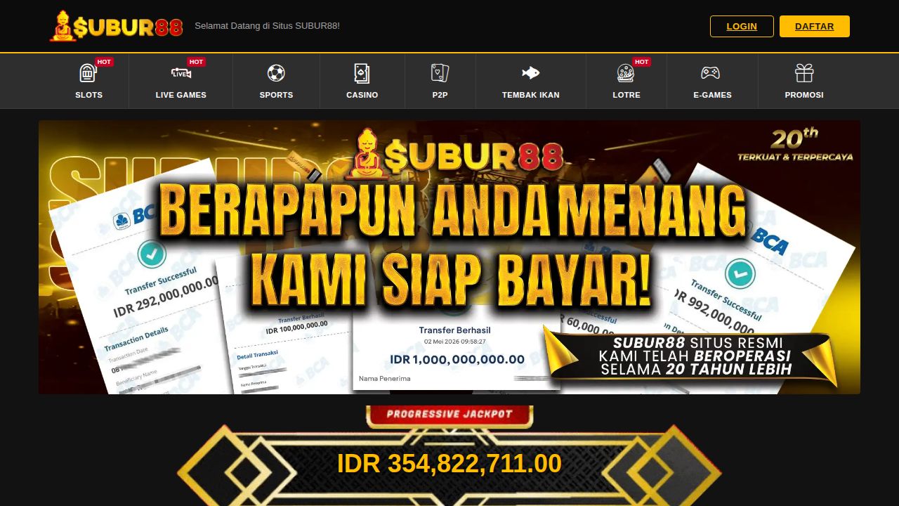 SUBUR88: Game Online Seru, Kumpulkan Point Dapatkan Hadiah Saldo