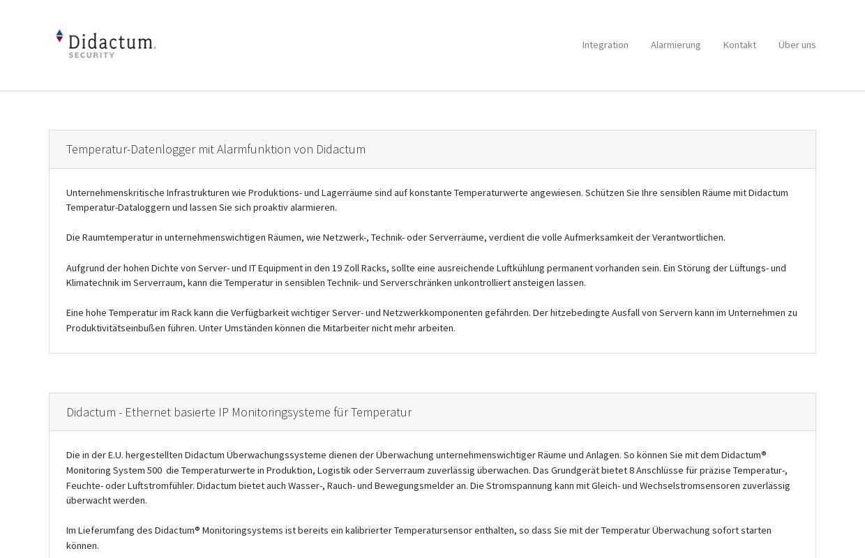 Temperatur Datenlogger inklusive SNMP und Email Alarmierung