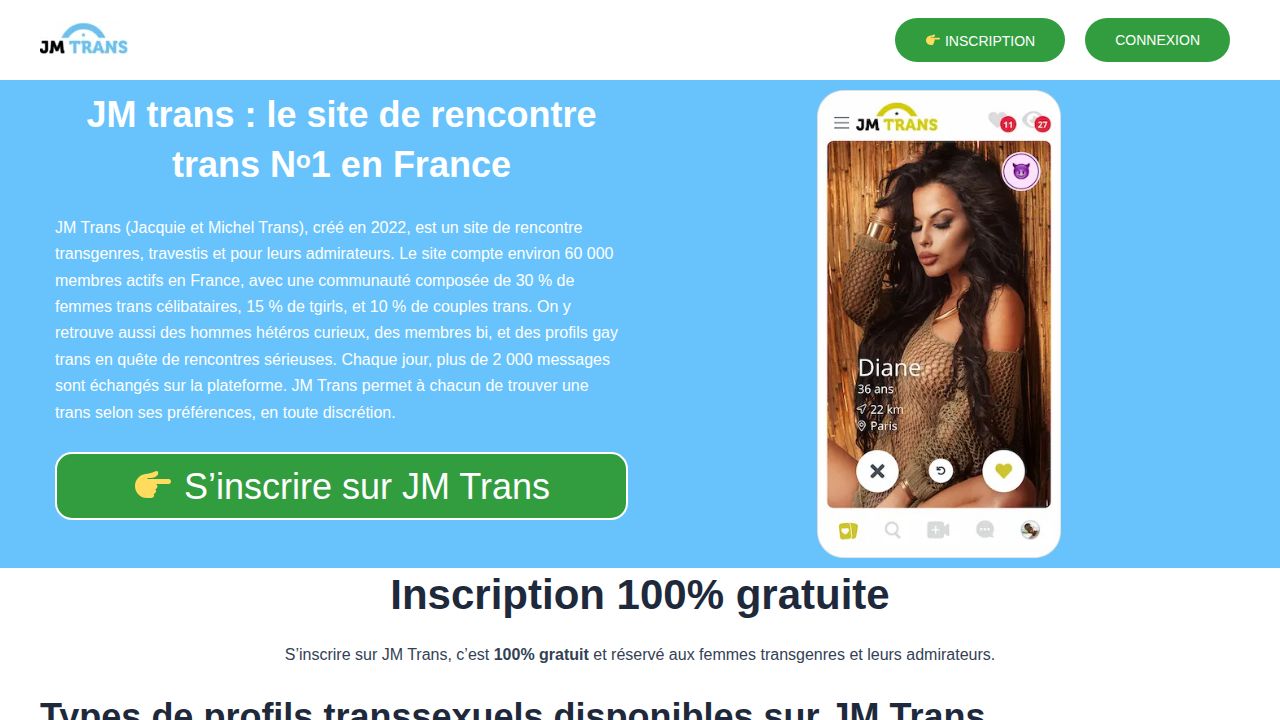 JM Trans - Le site de rencontre trans n°1 en France