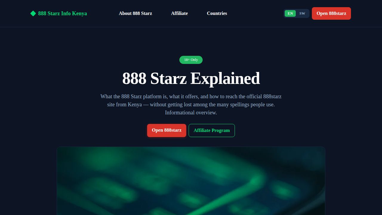 888 Starz — What the Platform Is and How to Find It in Kenya