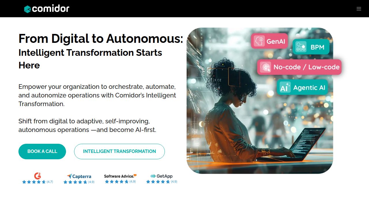 Comidor Low-Code Automation Platform | BPM | AI | ML