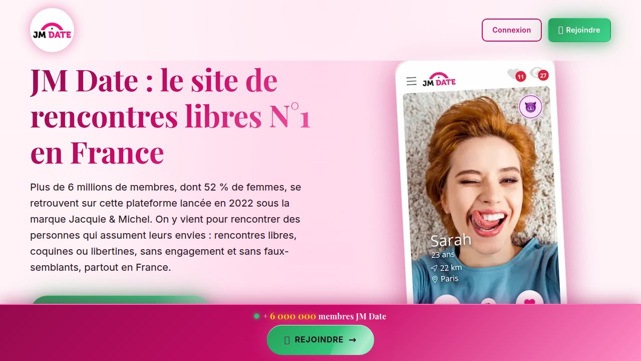 JM Date : Site de rencontre libertin N°1 France, inscription gratuite