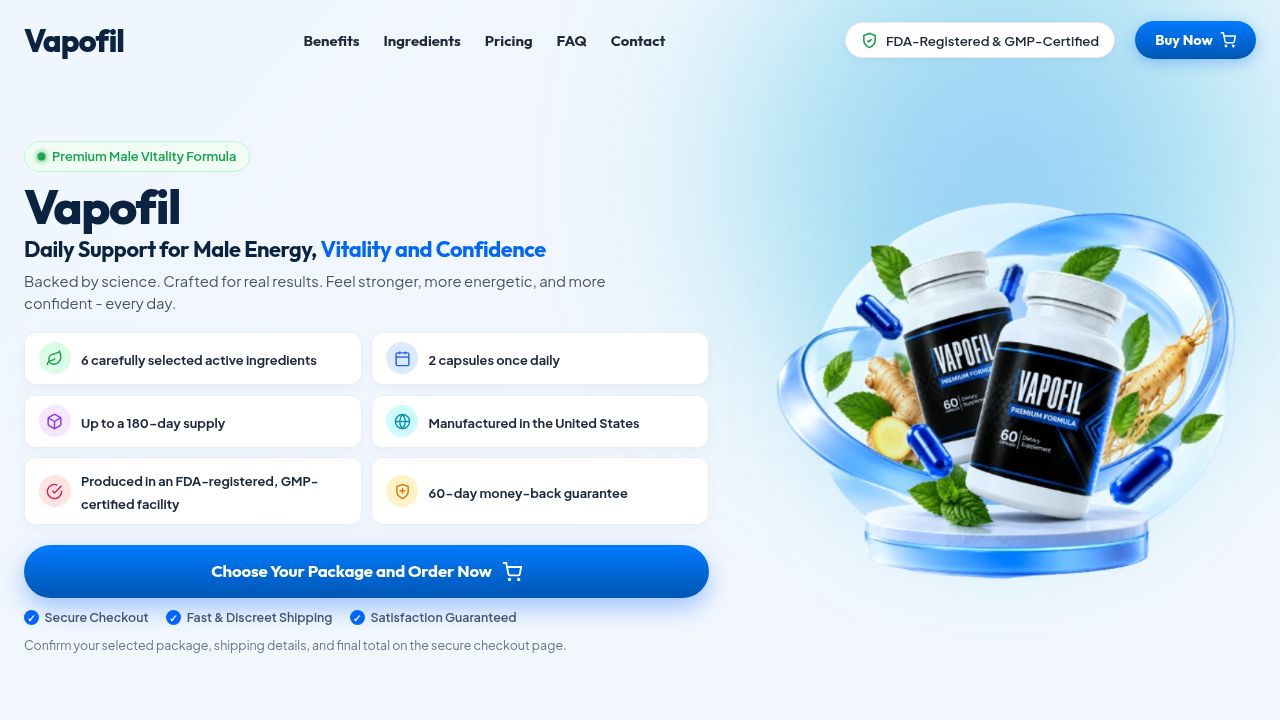 Vapofil for Men: Benefits, Ingredients, Price & How to Order