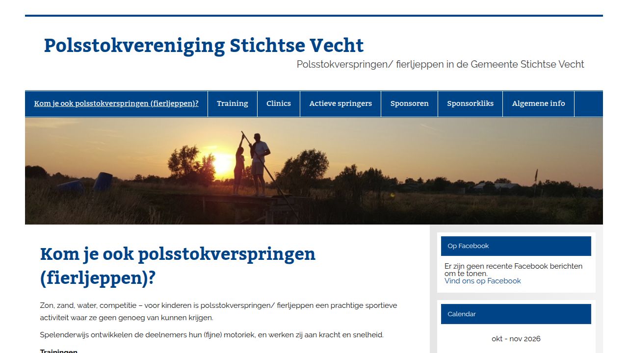 Polsstokvereniging Stichtse Vecht – Polsstokverspringen/ fierljeppen in de Gemeente Stichtse Vecht