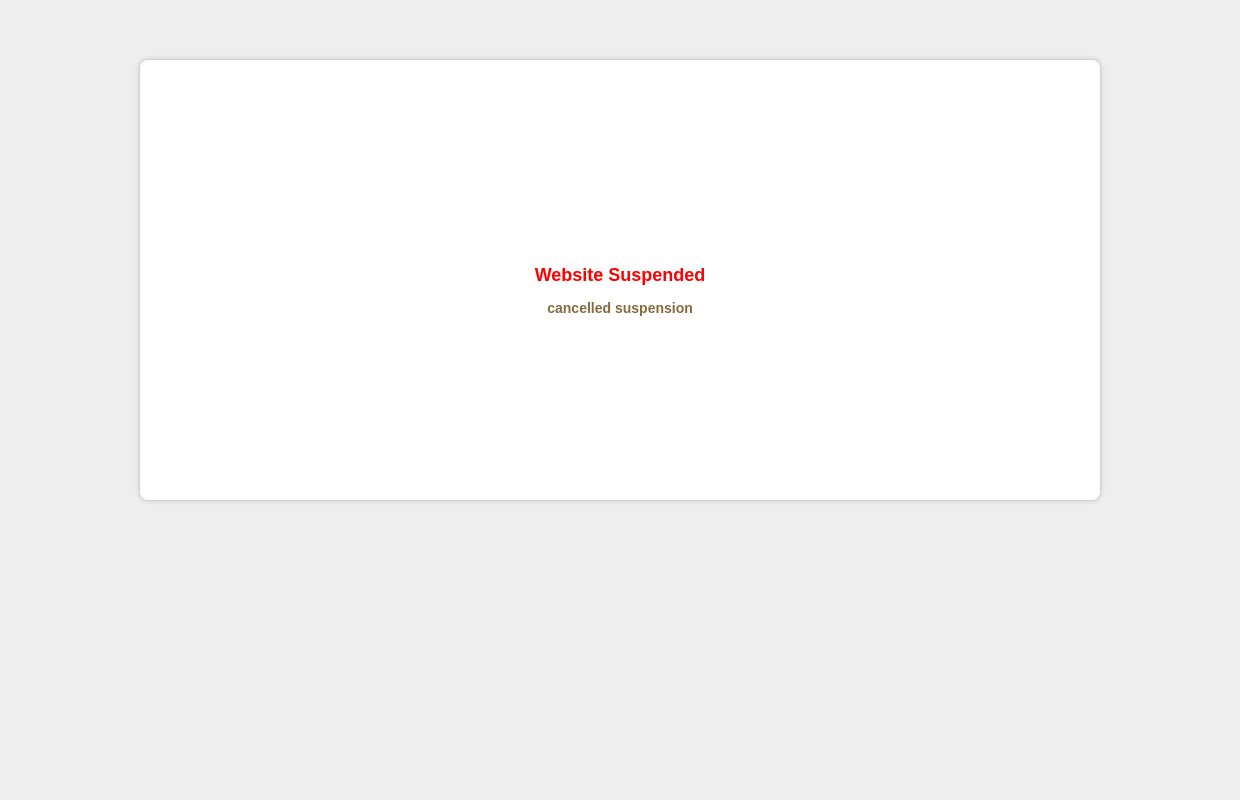 Website Suspended