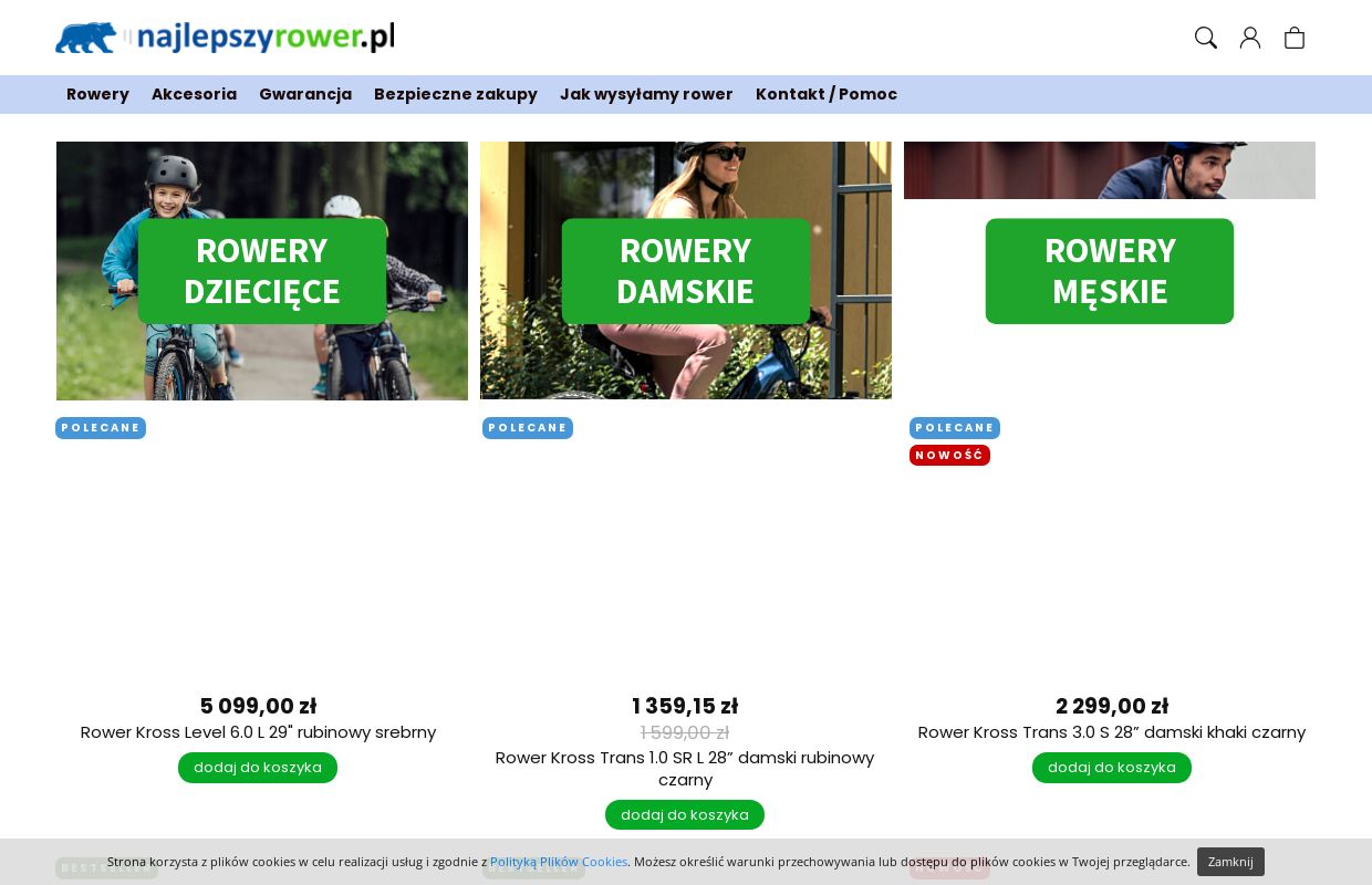 Internetowy sklep rowerowy NajlepszyRower.pl | Rowery i części rowerowe