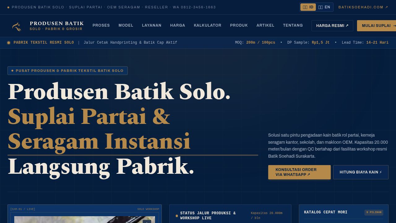 Produsen Batik | Supplier Kain & Produksi B2B Solo