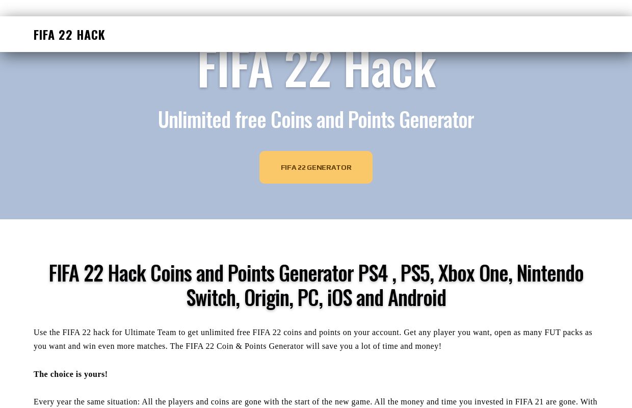 FIFA 22 Hack