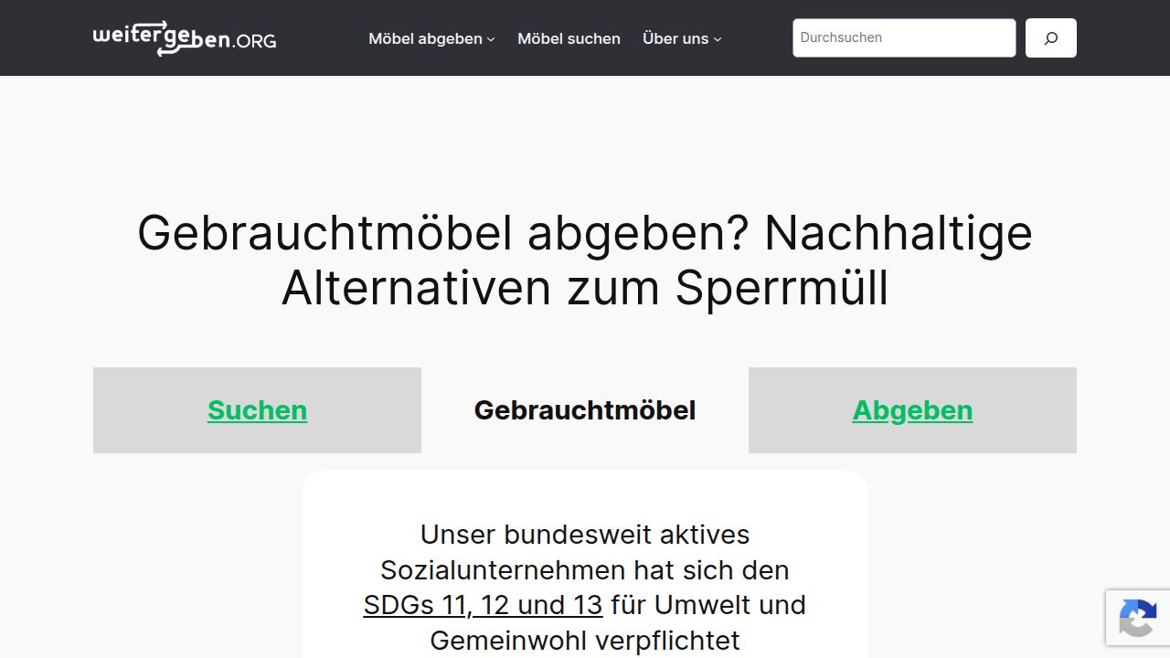 Gebrauchtmöbel abgeben? Nachhaltige Alternativen zum Sperrmüll - WeiterGebenOrg