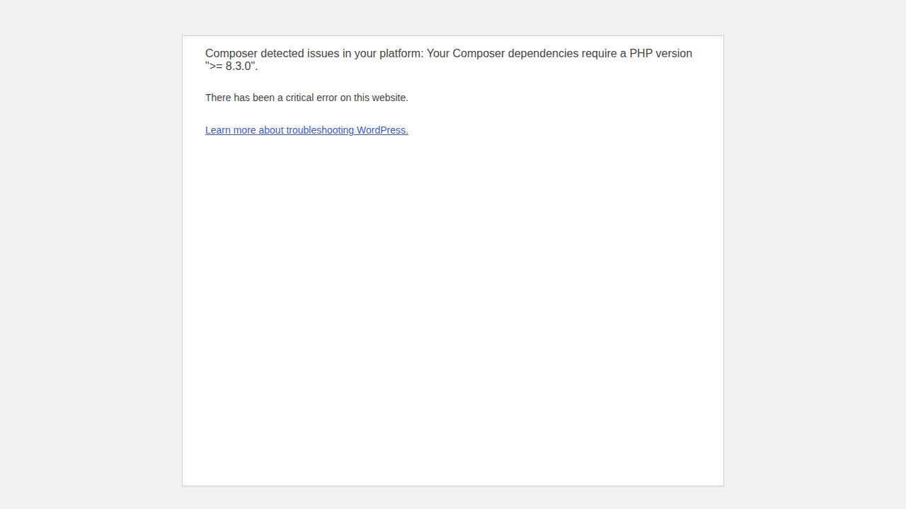 WordPress › Error