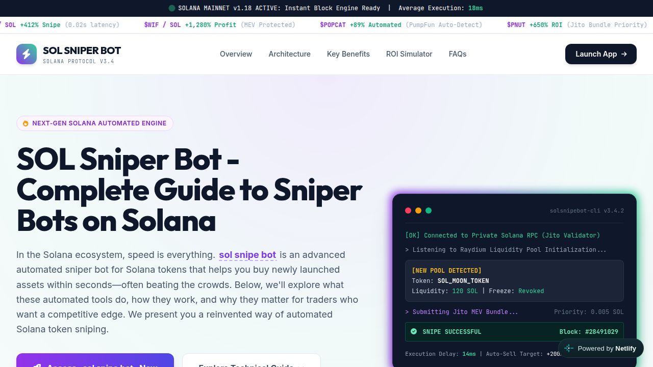 SOL Sniper Bot - Complete Guide to Sniper Bots on Solana