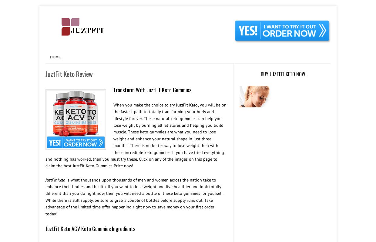 JuztFit Keto - Naturally Slim Your Body! | NEW!