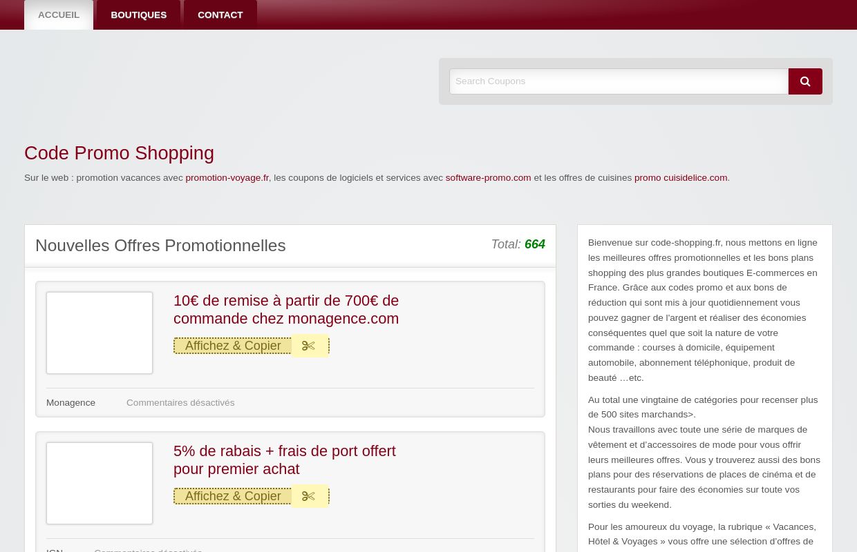 Code Shopping : Economisez avec les Meilleurs Bons Plans
