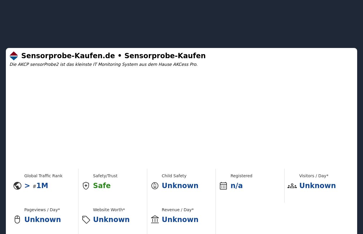 Sensorprobe-Kaufen.de - AKCess Pro | Überwachung von Umweltfaktoren