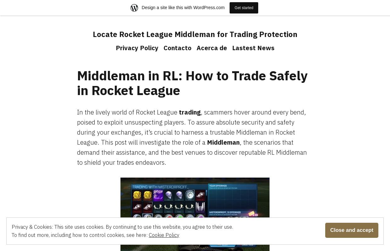 Locate Rocket League Middleman for Trading Protection