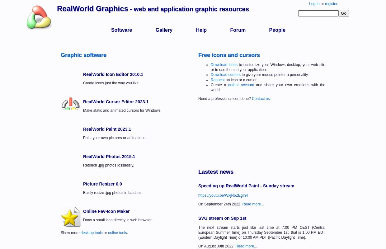 RealWorld Graphics - software for icon, cursor, image, and photo editing