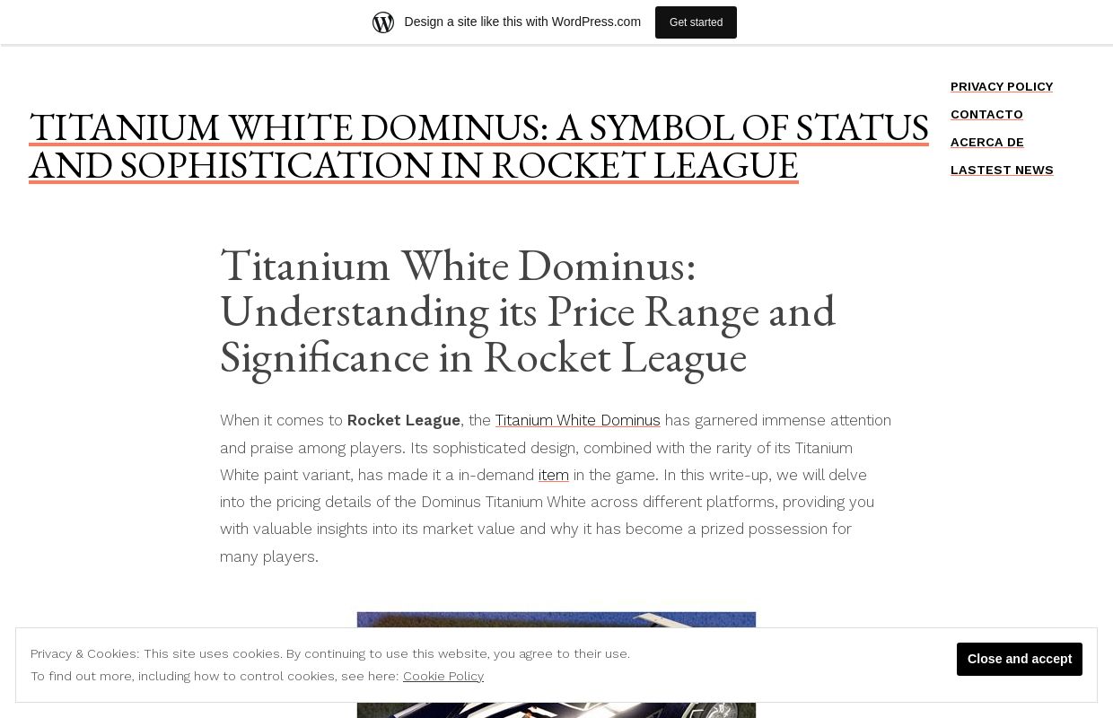 Titanium White Dominus: A Symbol of Status and Sophistication in Rocket League