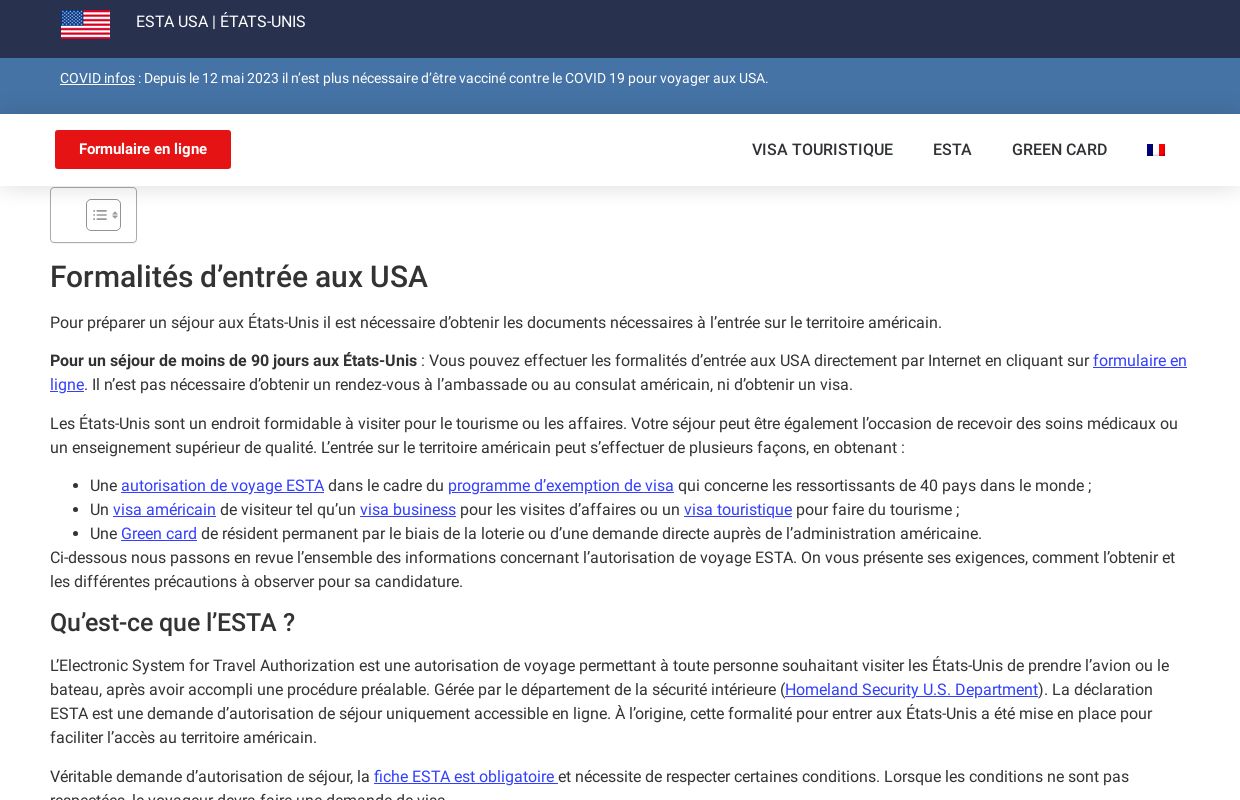 USA visa pour entrer aux États-Unis d'Amérique