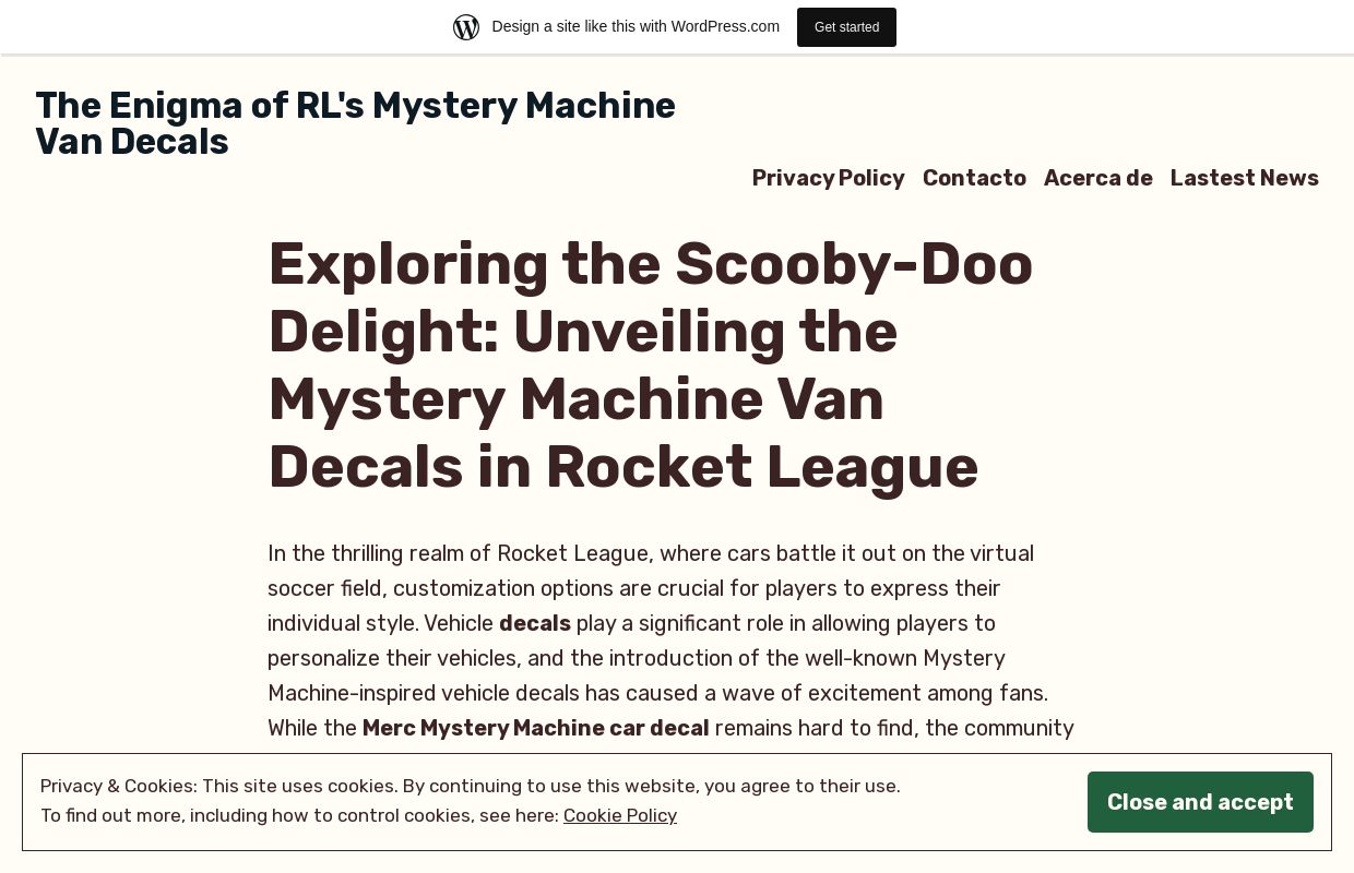 The Enigma of RL's Mystery Machine Van Decals