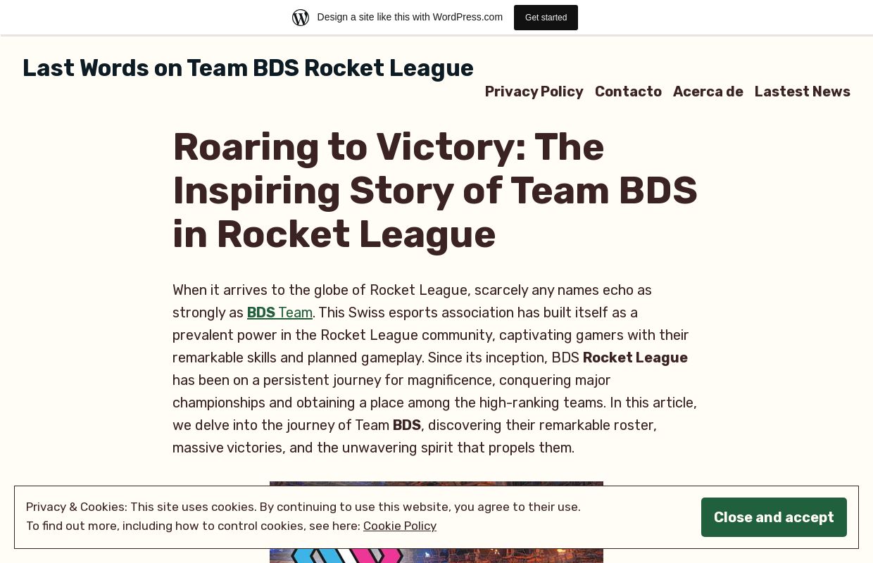 Last Words on Team BDS Rocket League