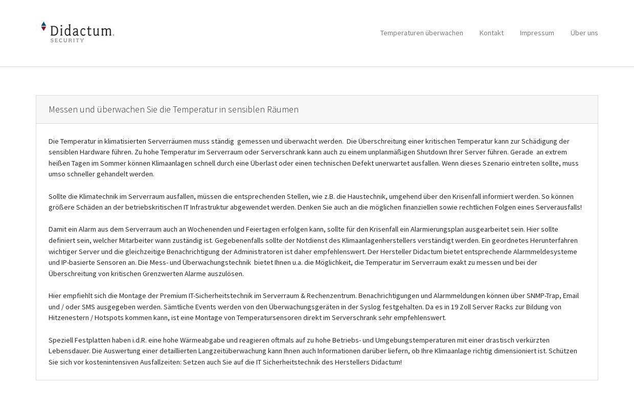 Messen und überwachen von Temperaturen