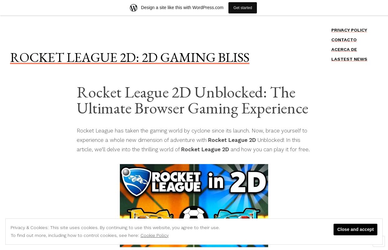 Rocket League 2D: 2D Gaming Bliss